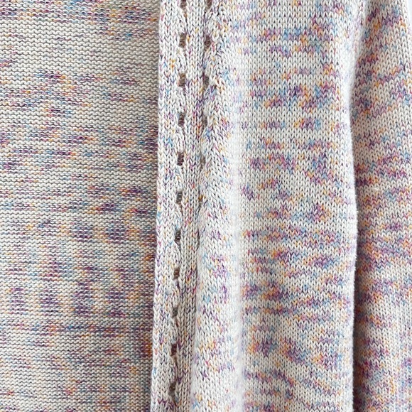 Talbots Cardigan Womens XS Light Heathered Pink Purple Open Front Knit Pocket - Picture 11 of 11